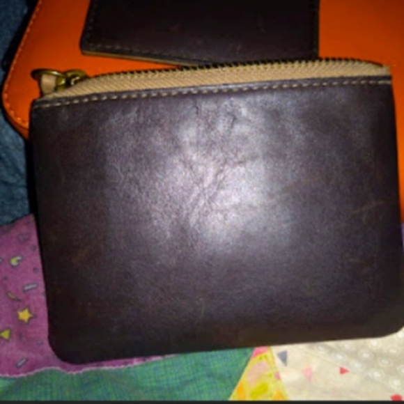 Madewell- The Leather Pocket Pouch Wallet & The Leather Card Case - Picture 2 of 4